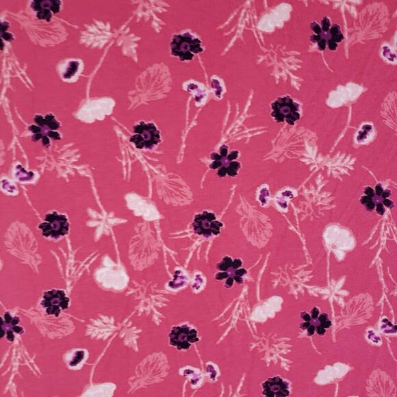 Lands End Shirt Women's Plus Size 2X Navy Red Floral Long Sleeve Tee Cotton - Picture 4 of 8